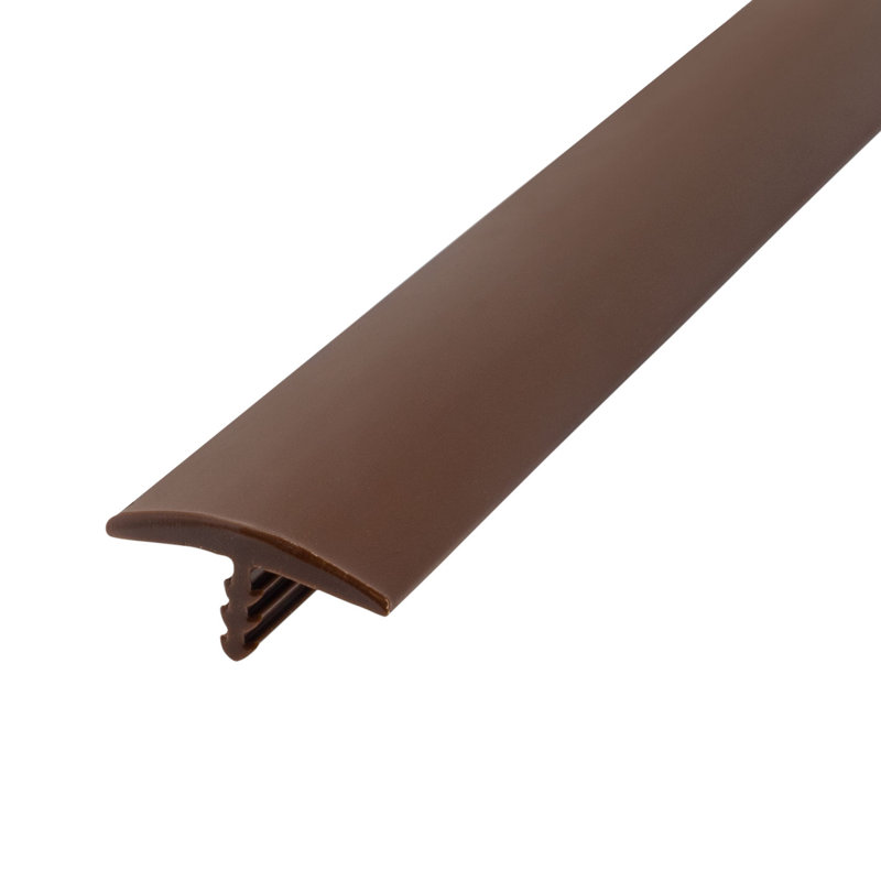 Plastic 0.81'' W x 300'' L T-Moulding, Brown