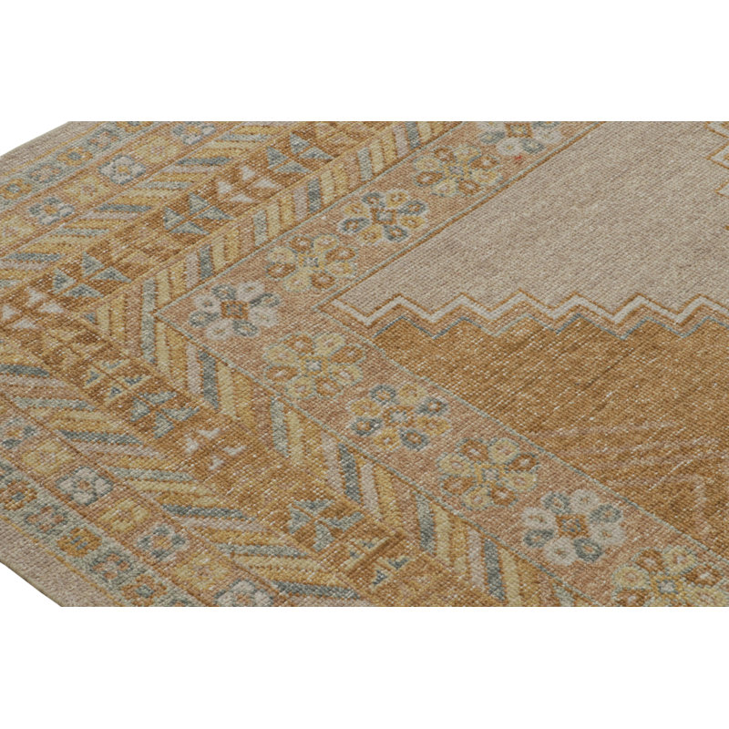 Distressed Homage Hand Knotted Wool Animal Print Area Rug, Runner 3' x 10'