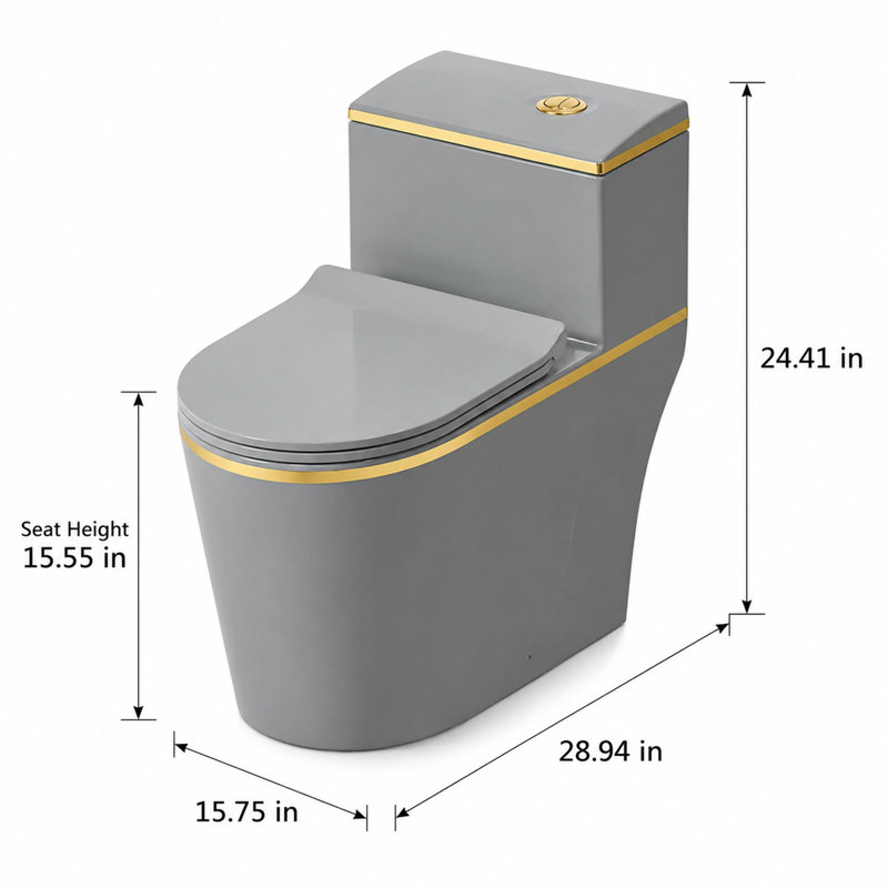 Dual-Flush Elongated One-Piece Toilet (Seat Included)