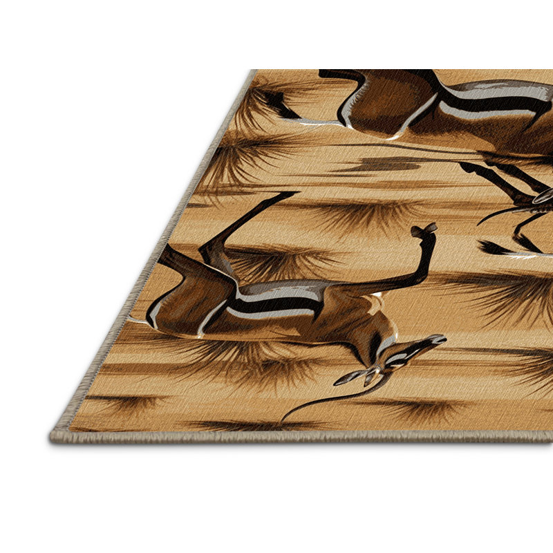 Washable Thomsons Gazelle Wildlife Area Rug, Rectangle 2' x 3'