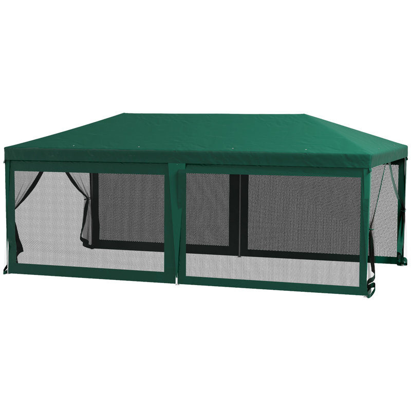 Outsunny Party Tent, 99" H x 231" W x 117" D, Green