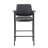 Counter Stool Chair With Black Vinyl Seat & Back, Square Metal Base