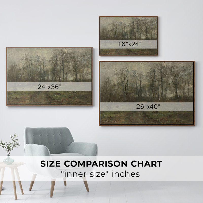 "Vintage Landscape-CECXCVI" sur toile, Noyer, H 27 po x l 41 po