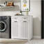 Armoire à linge avec 2 paniers à linge amovibles et 2 tiroirs