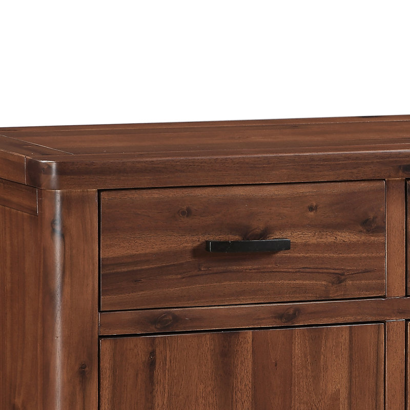 Oruada 2 Door 2 Drawer Acacia Sideboard, Dark Brown