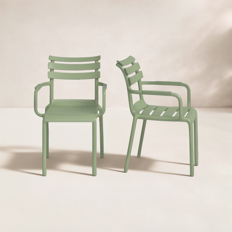 Fauteuil de salle à manger Aragons, Vert olive