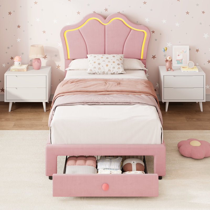 Twin Bed Frame, Rose
