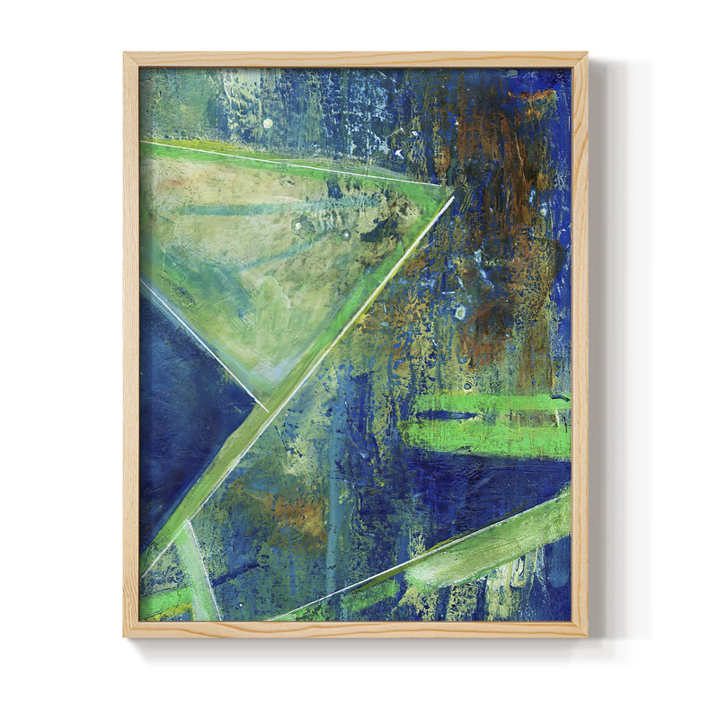 GeometricInCoolVII Framed Print - Solid Wood, 11" H x 9" W