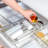 16Pcs Clear Drawer Storage Plastic Stackable Drawer Trays Anti-Slip Dividers Organizers