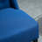 Blue Wingback Double Couch With Soft Cushion And Wood Frame Structure Elegant Linen Fabric Button Tufting Robust Legs,