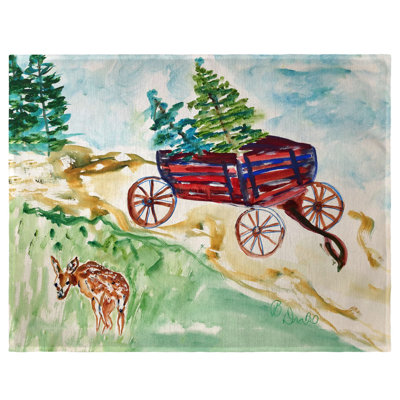 Ensemble de 4 napperons Christmas Wagon