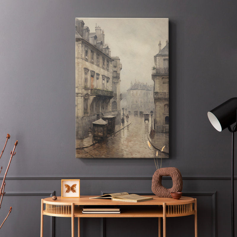 Paysage rétro VI - galerie Cavas, H 18 po x l 12 po