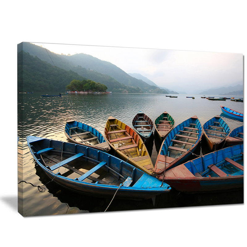 Beaux bateaux - reproduction, H 16 po x l 32 po x P 1 po, Toile tendue