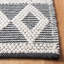 Tapis géométrique en coton tissé à la main gris / crème Wynne Natura-1477773208