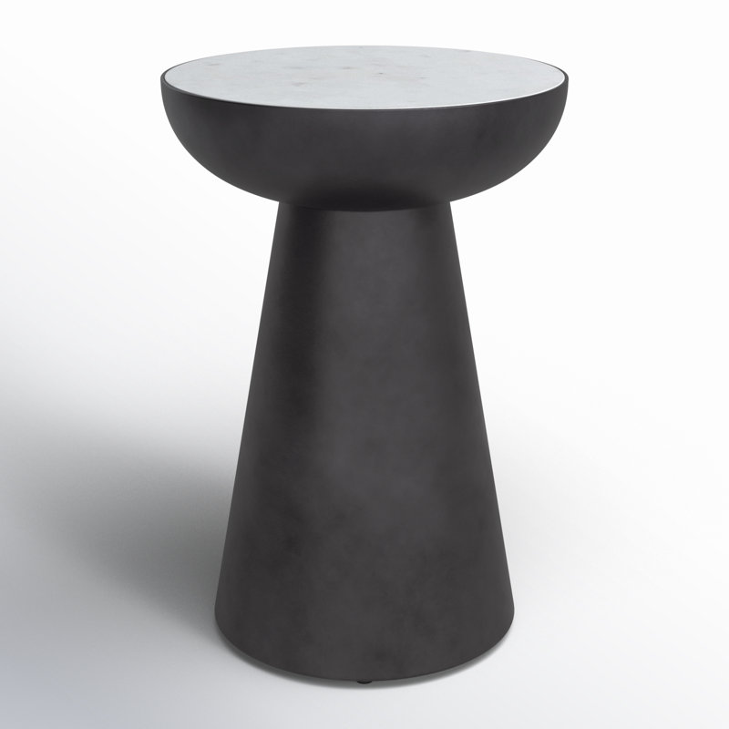 Fransen Marble Top End Table, 20" H x 15" W x 15" D