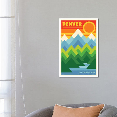 Affiche de voyage rétro de Denver par Jim Zahniser - reproduction d'art