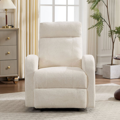 Contemporary Plush Upholstered Rocking Recliner by Latitude Run