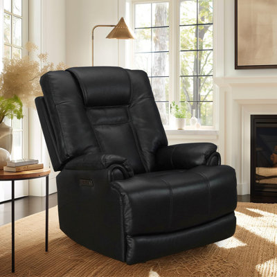 37.5'' Wide Genuine Leather Power Standard Recliner