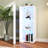 Space Storage Cabinets With Glass Shelves And Aluminum Strip Lamp For Living Areas - Optimize Bedroom Space-955552544
