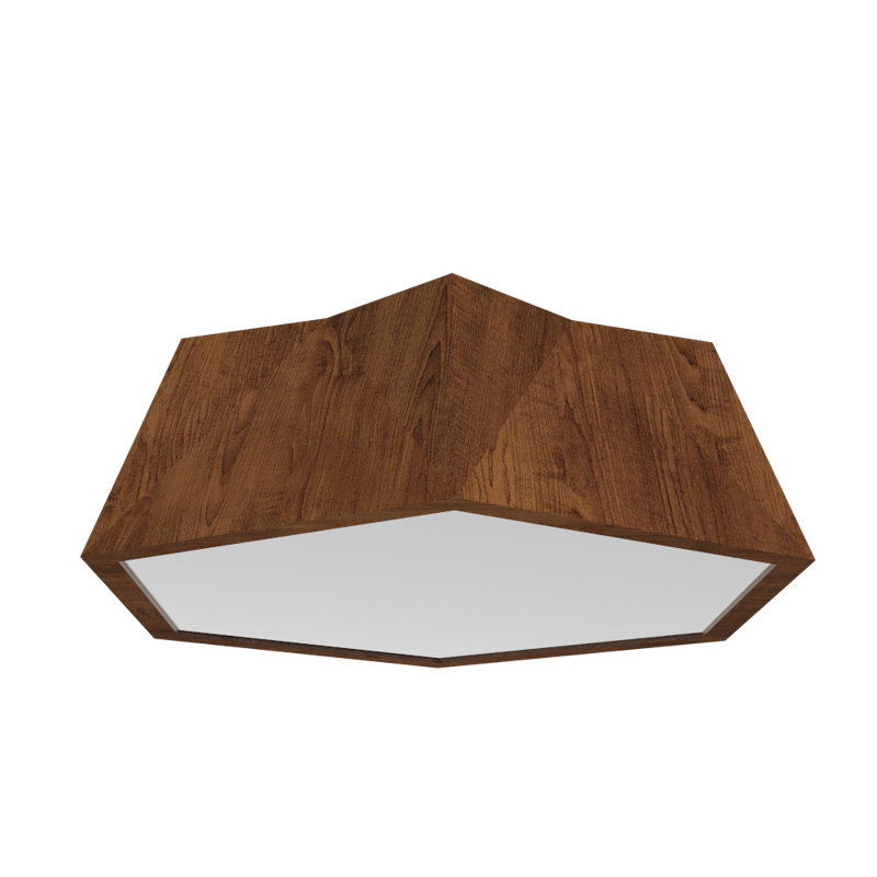 Physalis 1 - Light Flush Mount, Imbuia, 7.8" H x 18.33" W x 18.33" D