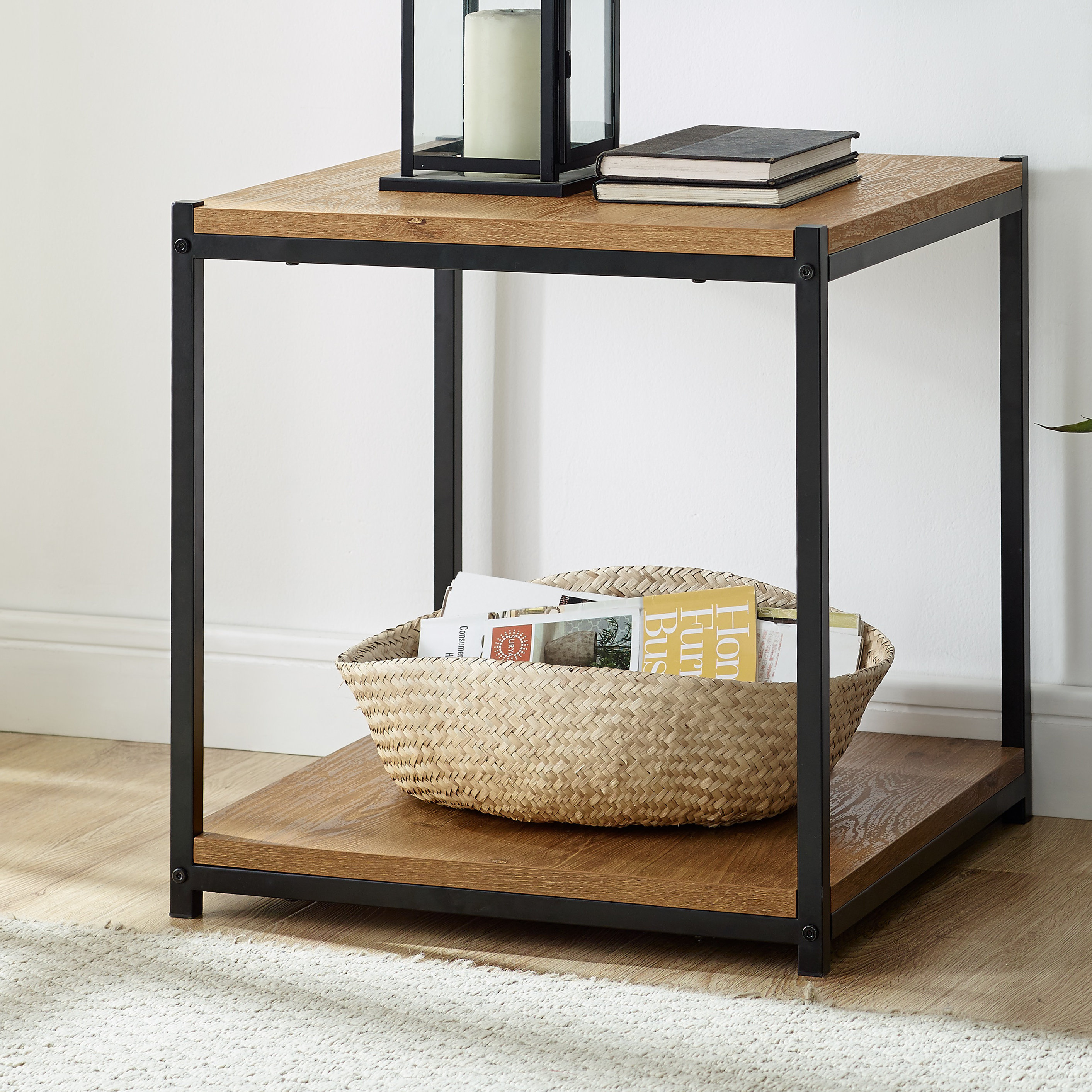 Union Rustic Harless End Table with Storage - Nightstand with Drawer, Living Room Side Table ...