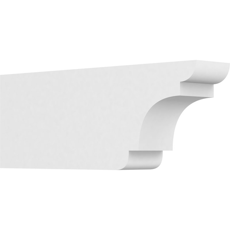 3"W x 6"H x 16"L Standard New Brighton Architectural Grade PVC Rafter Tail, 6"H x 3"W x 16"D