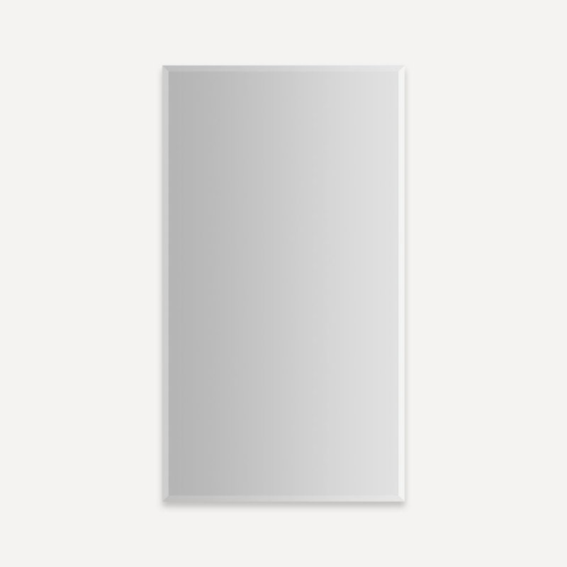 R3 Series Recessed or Surface Mount Frameless Medicine Cabinet with 4 Adjustable Shelves, Beveled, 36" H x 20" W