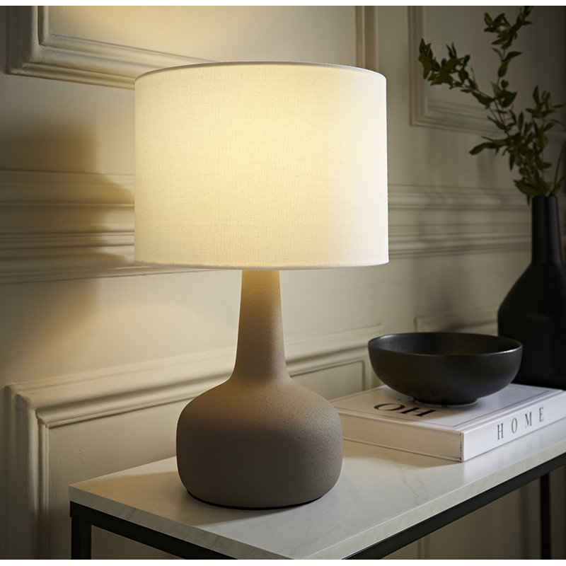 Ceramic Table Lamp, Grey