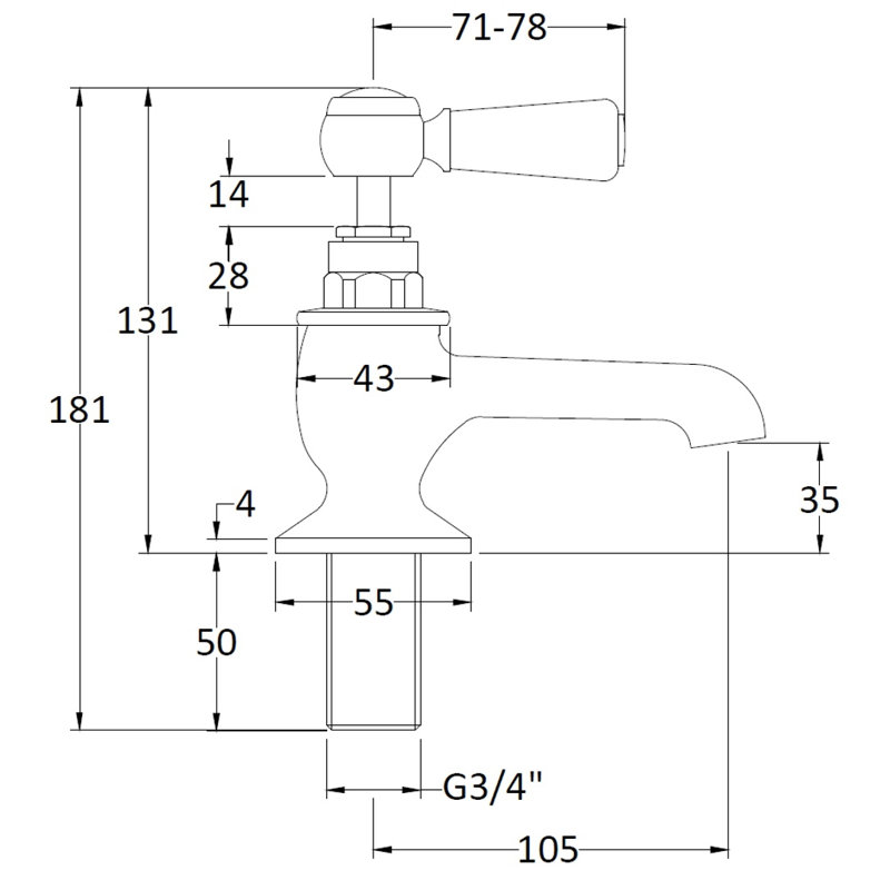 2 Handle Deck Bath Faucet Bath Filler