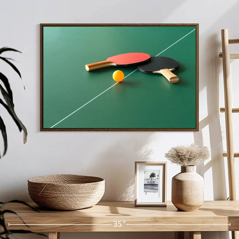 Pingpong Gear Set, 19" X 13", Floating Frame White