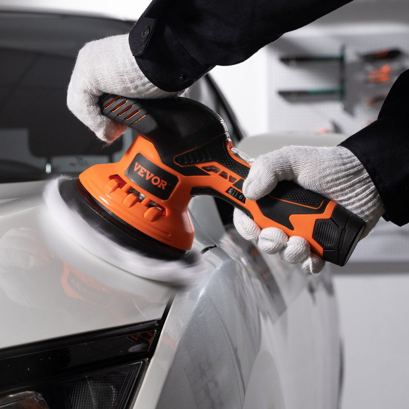 Car Polisher Buffer Cordless Dual Action Polishing Machine 6" 2PCS Battery