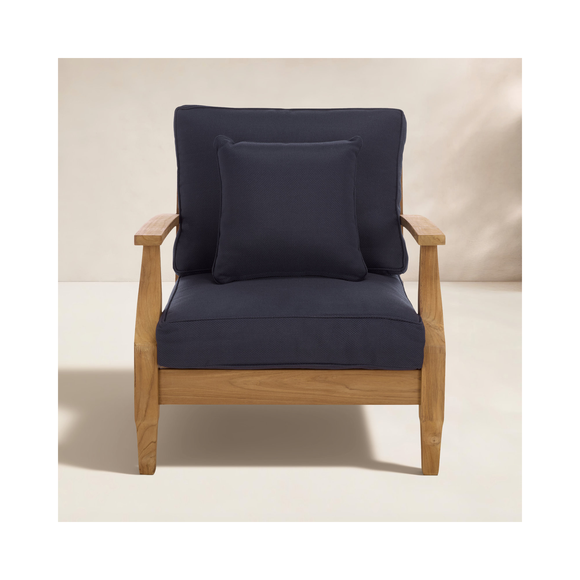 Clairmont Teakwood Patio Armchair, Navy