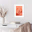 «Galya Peachy Flowers» par Treechild, impression sur bois encadrée-100477624-100477633