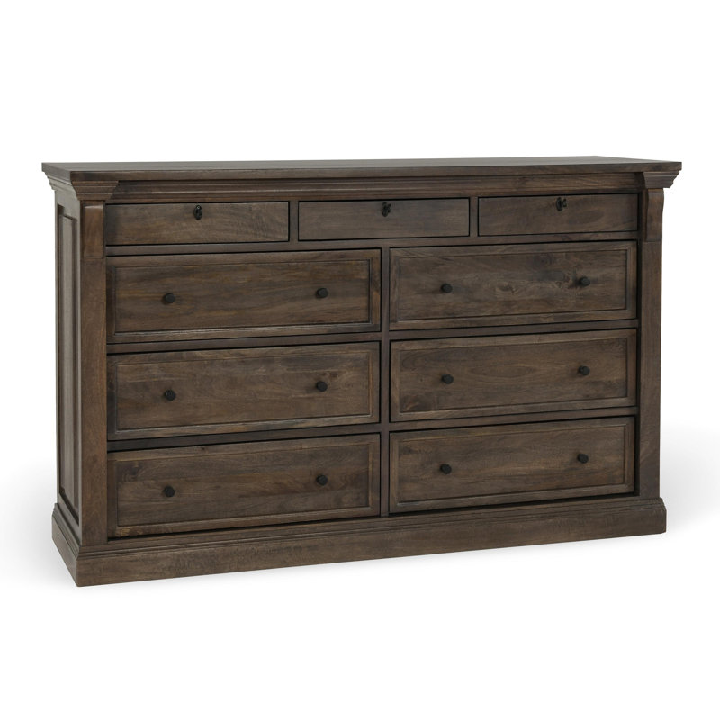 Adelaide 9-Drawer Dresser , Dark Brown