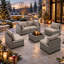 Ensemble de conversation pour patio 7 pièces avec table 7 pièces-770588306