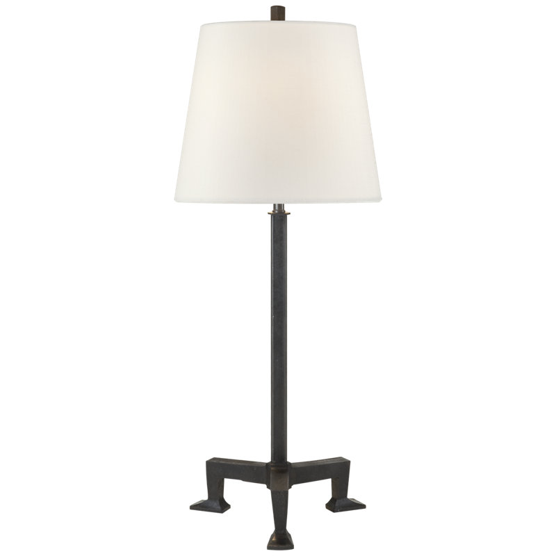 Thomas O'Brien Parish Buffet Lamp, Aged Iron, Fabric