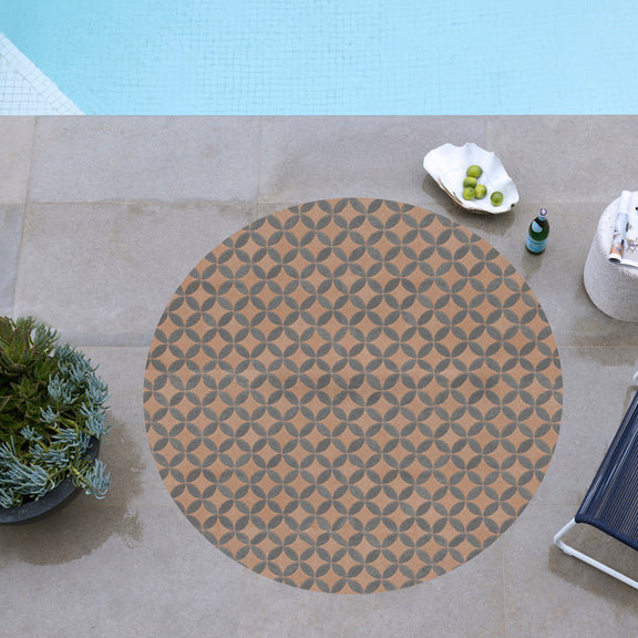 Aladdin Rug Round - Caramel 2.0m – 6’6” Diameter, Round 6'6"