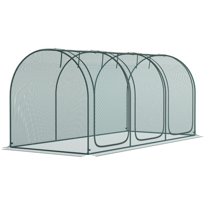 Crop Cage 9' x 4', Plant Protection Tent with Three Zippered Doors for Garden, Yard, Lawn