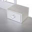 Bureau de coiffeuse de luxe avec miroir rond et tabouret-1256220817