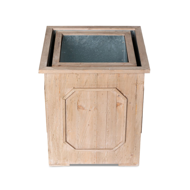 Manor Wood/Metal Planter Set