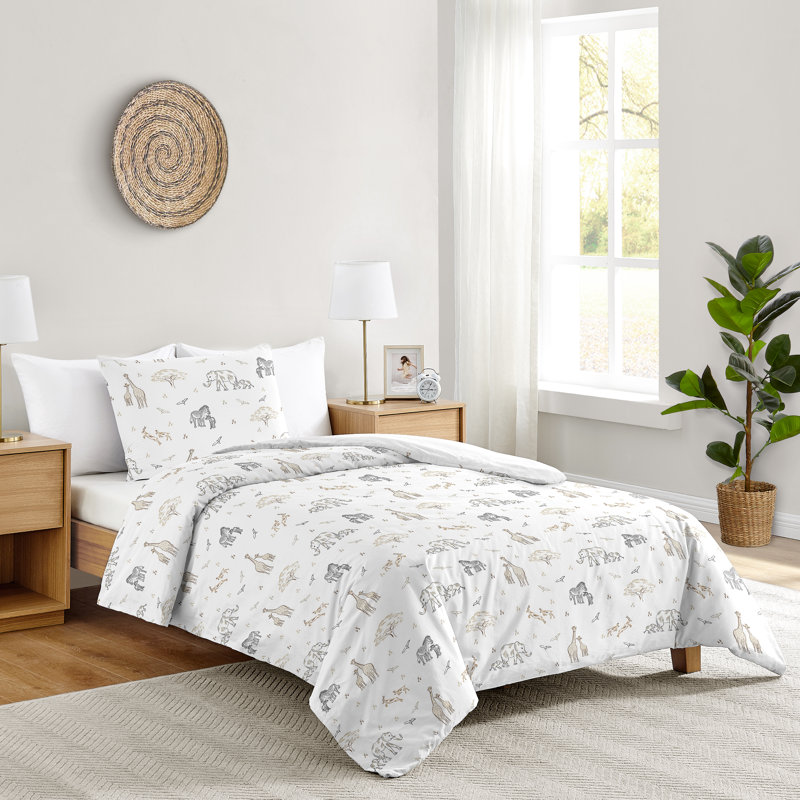 Ensemble d'édredon Serengeti par Sweet Jojo Designs, Édredon simple + 3 pièces supplémentaires