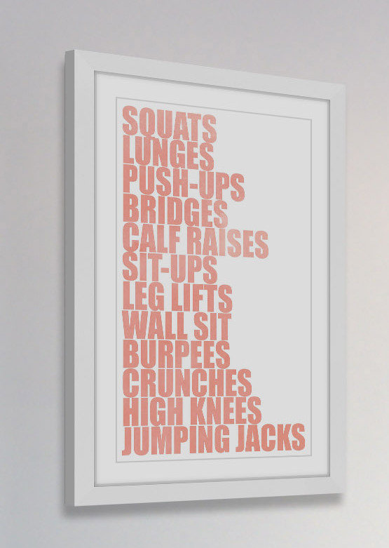 «Exercises» par Diana Alcala - reproduction d'art sur papier encadrée, H 36 po x l 24 po x P 1,5 po