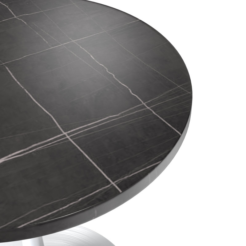 Table de salle à manger Heatherton, 29.35" H x 27.56" W x 27.56" D, Noir, noir, noir, noir