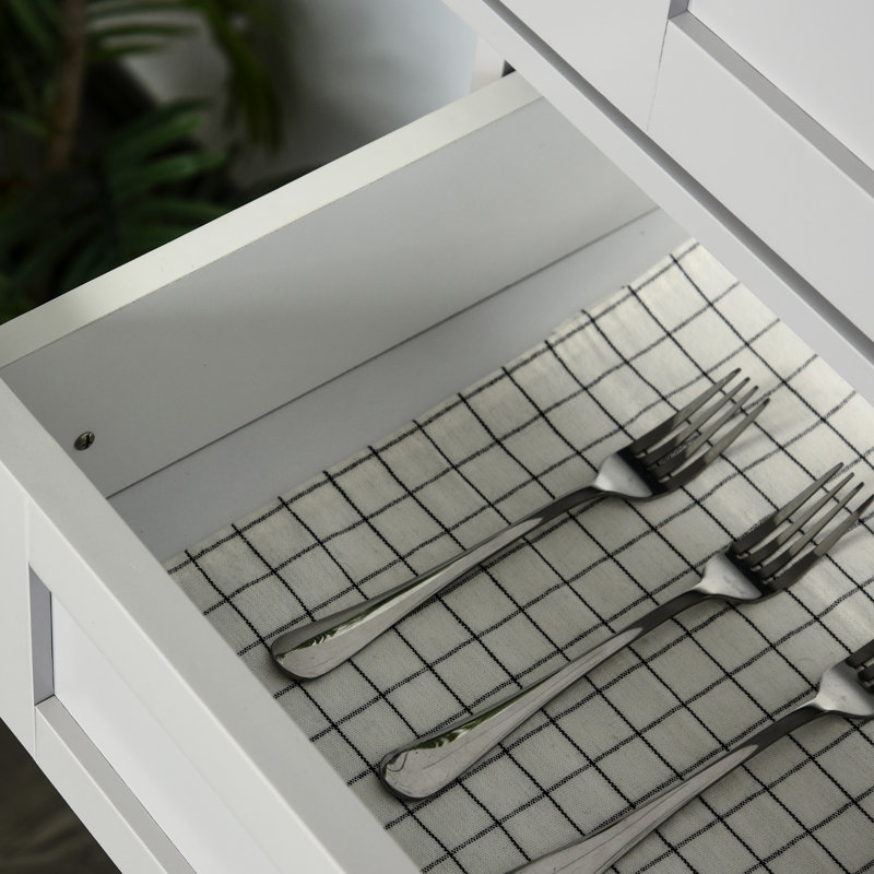 Armoire de rangement grise - Fabrication pour cuisine moderne avec portes, tiroir et garde-manger réglable
