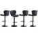 4-piece Swivel Bar Stool Set – Adjustable Height Counter Stools With Back