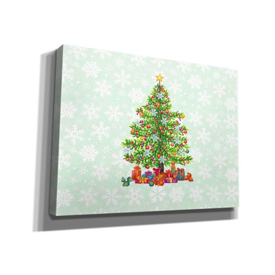 'Christmas Tree Spode' by Andrea Strongwater Canvas Wall Art