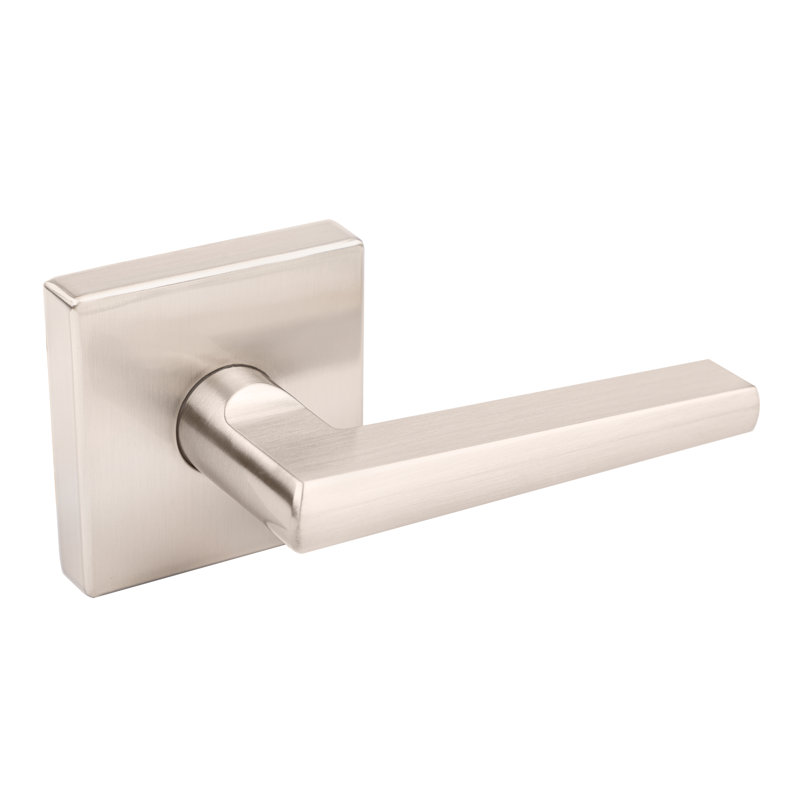 Faux levier de porte simple avec rosette Linea, Nickel satiné