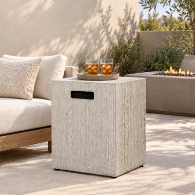 16 Inch Rectangle Propane Tank Cover Side Table