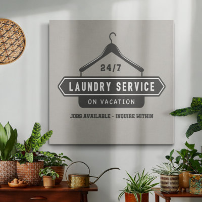 Service de blanchisserie - Toile tendue avec châssis de qualité supérieure - prête à être accrochée