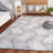 Dietwald Hand Tufted Wool Cotton with Latex Abstract Rug in Ivory/Black-1537036046